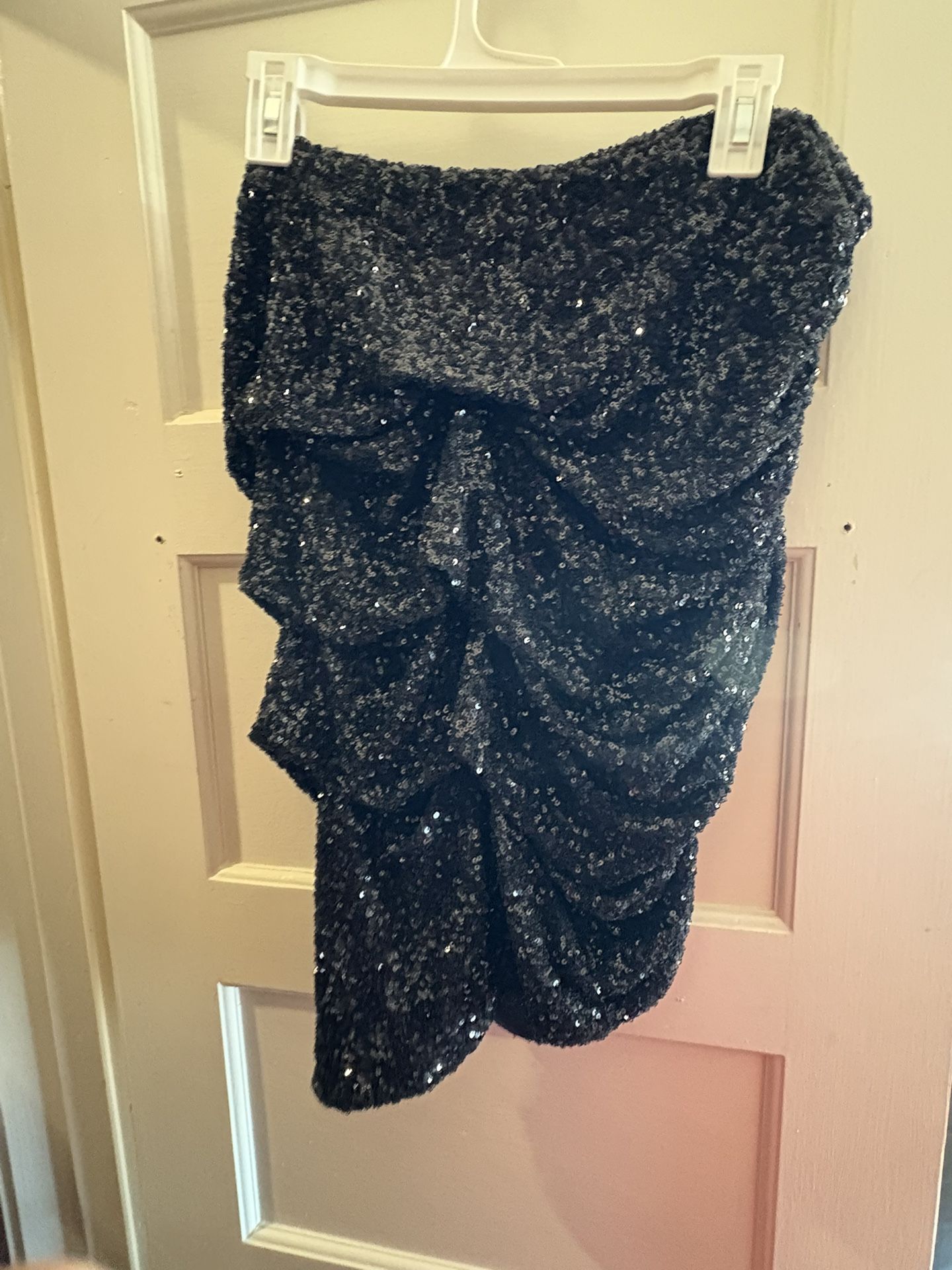New Express Black Sequin Skirt