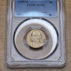 Key Date Jefferson Nickel 1950 D