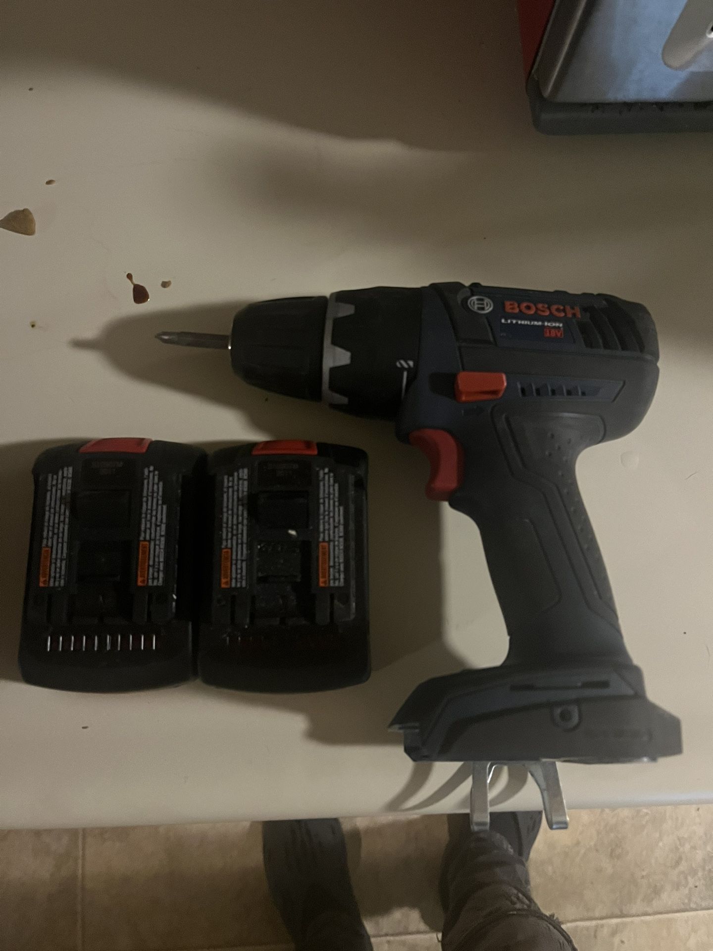 Bosch Drill With Batteries And Charger