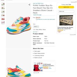 Puma Size 5C Kids $25 (Listed $45)