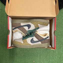 Nike Dunk Low ‘Safari Golden Moss’ Size 10