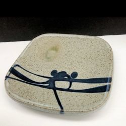 Wayne Ngan Footed Dish Canadian Studio Pottery 9” Square 