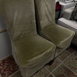 Two Chairs With Pottery Barn Covers