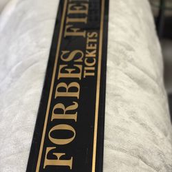 Forbes Field Glass Sign