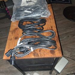 Bag Of Computer/monitor Power Cords all New
