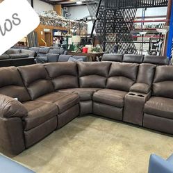 $48 Down Payment Ashley Reclining Sectional Sofa Couch 