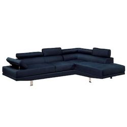 Navy blue 2-Piece Sectional Sofa Set