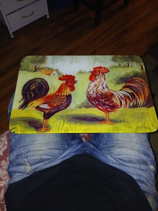 Glass Rooster Countertop Piece