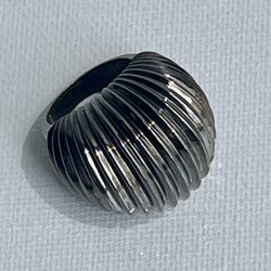 Alexis Bittar Scallop Dome Ring In Dark Silver Size 8