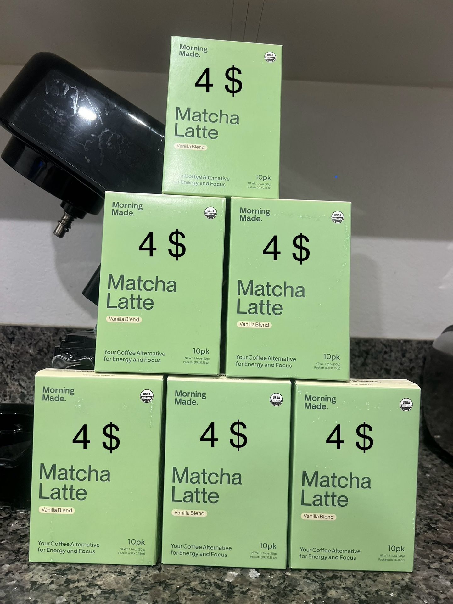 Matcha Latte Vanilla Blend USDA Organic New Boxes Expiration Date 07/07/2027