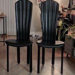 Black Leather Chair X 2