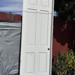 8ft Wooden Door White