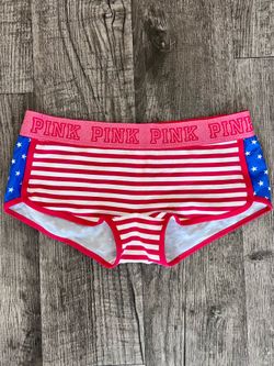 PINK Victoria’s Secret Pink US Patriotic Panties Size MEDIUM NEW