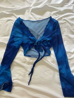 Blue shirt very cute and soft size xs can fit small medium