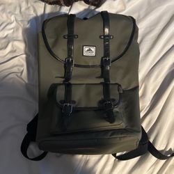 Steven Madden Green Leather Backpack