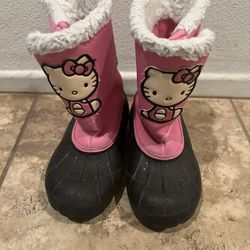 Hello Kitty Snow Boots Pink Size L 8-10