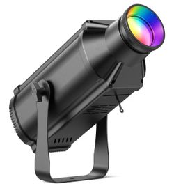 100W RGB 3in1 Full Color Profile Stage Spotlight, 25° Beam Angle Manual Zoom Pinspot Light, DMX512 7CH COB LED Profile Spot Light for Wedding Disco DJ