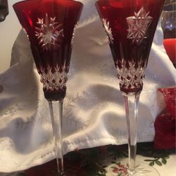 Waterford Crystal Snowflake Toasting Flutes