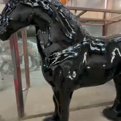 Horse aluminum staues