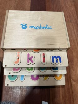 Marbotic Deluxe Learning Kit,wooden Letters&numbers