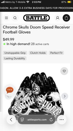 Battle Doom Speed Receiver Gloves