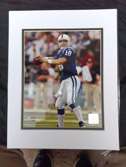 Peyton Manning #18 Colts Matted Photo