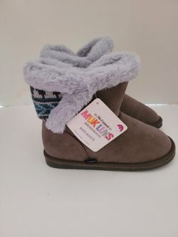 Muk Luks Kid's Slip-On Pearl Mouse Boots