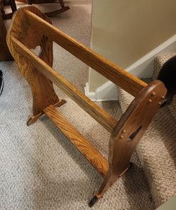 Wooden Oak Quilt Blanket Rack Stand