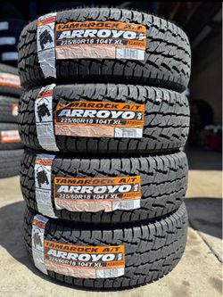 225/60/18 Arroyo AT 4 New Tires Installed And Balanced