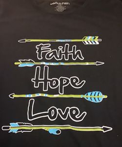 LUSCIOUS CREAM , FAITH HOPE LOVE 🏹SHIRT ❗️❗️❗️✨✨✨