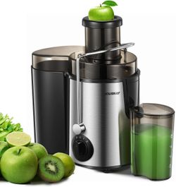 HOUSNAT Juicer w/3-Speeds, 400W for Quick Juicing