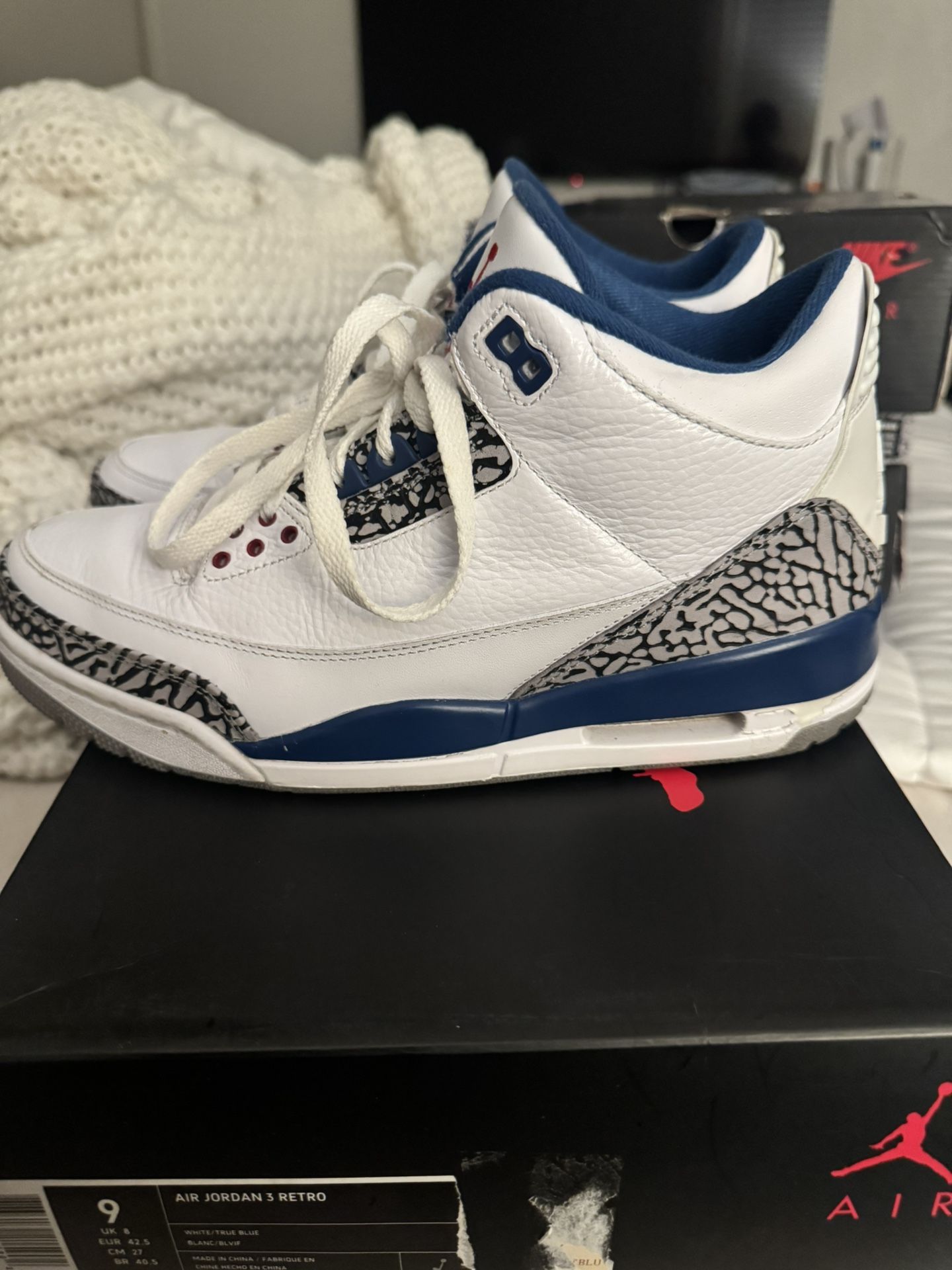 True Blue 3 Jordans