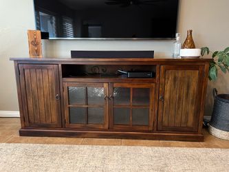 Large Wood TV Console / Media Center – 77”