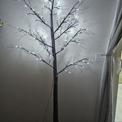 $75.00 - 7Ft Lighted Birch Tree, Great Halloween, and Christmas Lighted Decor!  Interior/Exterior Use/Electrical!