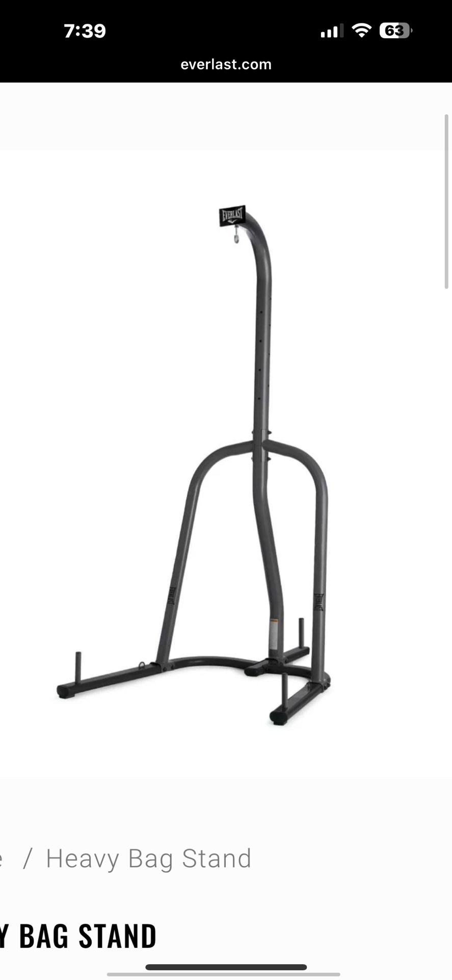 Everlast Heavy Bag/ Punching Bag Stand 