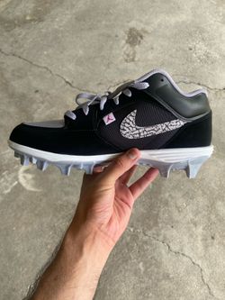 Jordan Stadium 90 Low TD Black Cement Grey Football Cleats Size 10