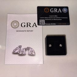  Brand New Moissanite Earrings 5.0mm 