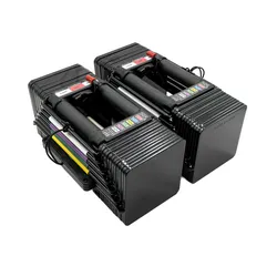 PowerBlock Elite USA 70 Adjustable Dumbbells (5-70 lbs) + Column Stand