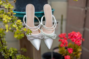 White Wedding Shoes Size 8 Womens