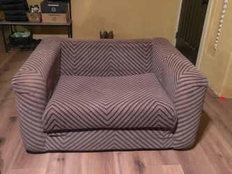 Grey Couch/Seat with Chevron pattern