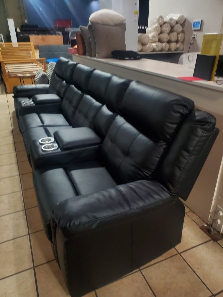 Black Leather Couch