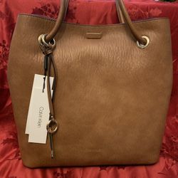 Calvin Klein Large Tote Bag With Pouch Wallet