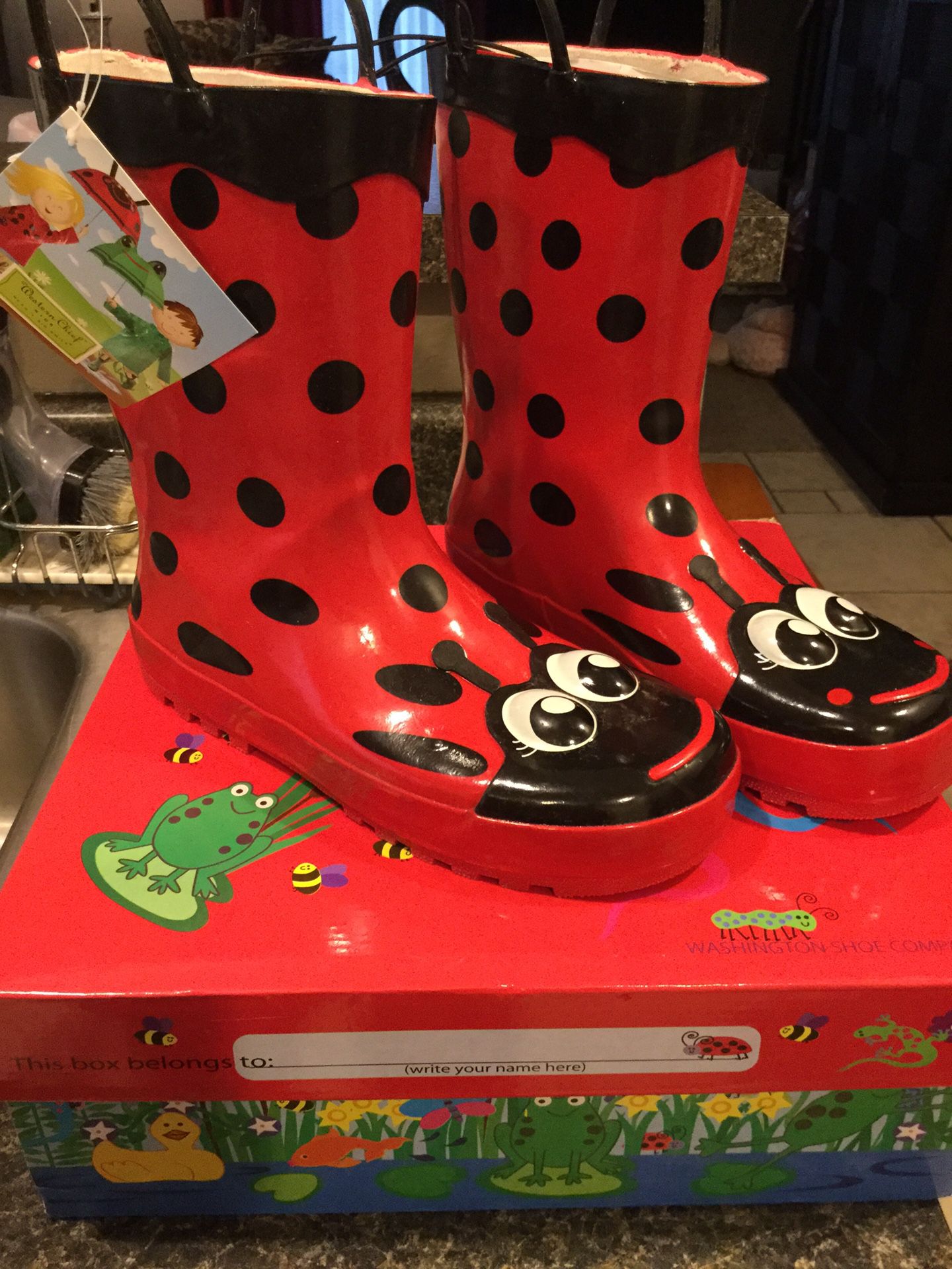 Ladybug rain boots