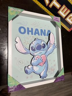 Disney Stitch Ohana Framed Wall Art