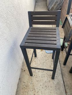Black/brown outdoor bar stools