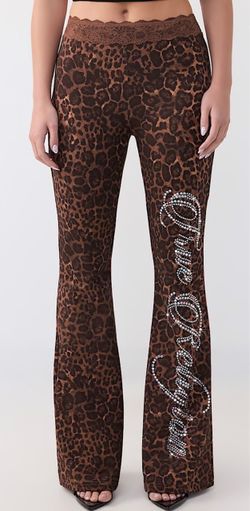True religion cheetah print flare leggings