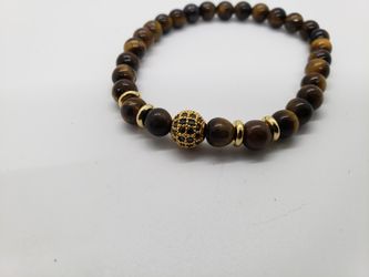 Black & gold mens beads