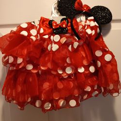 Minnie Tutu With Minnie Headband Ears Halloween Costumes 