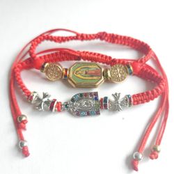 Virgen De Guadalupe Pulseras String Adjustable Bracelets