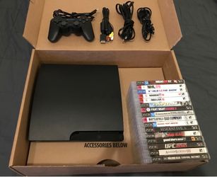 Sony Play station 3 ps3 Slim Console & 16 games Bundle lot Fully functional adult owned Please read Description Check out Photos